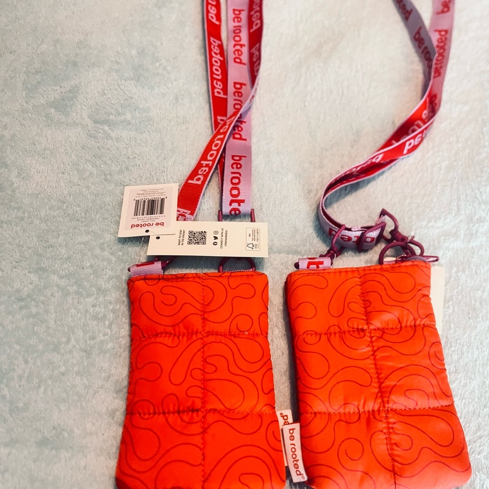 Be Rooted Red Quilted Phone Pouch